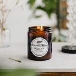 Damson plum and rhubarb soy candle vegan