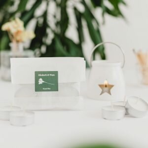 rhubarb and plum soy tea lights pack handmade vegan