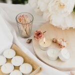 English rose soy wax scented tea light box gift set hand poured eco friendly FSC box